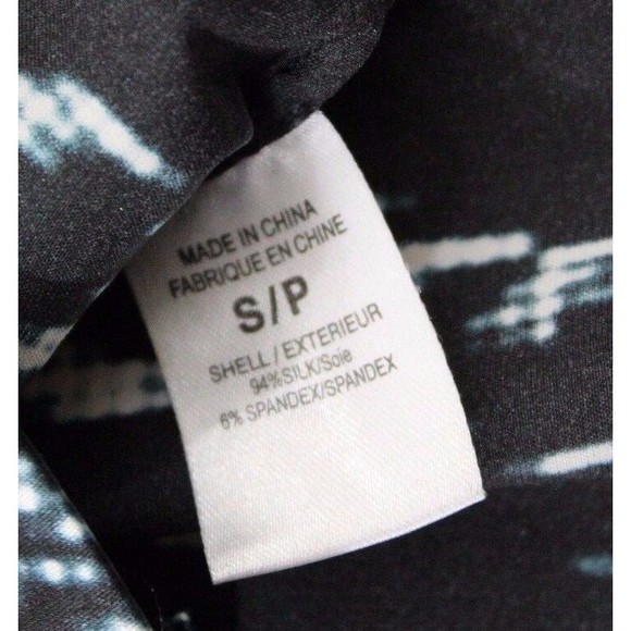 Theory Rikyo Tank Top S Ruffled Black Indigo‎ silk Peplum career lux artsy - Picture 6 of 9